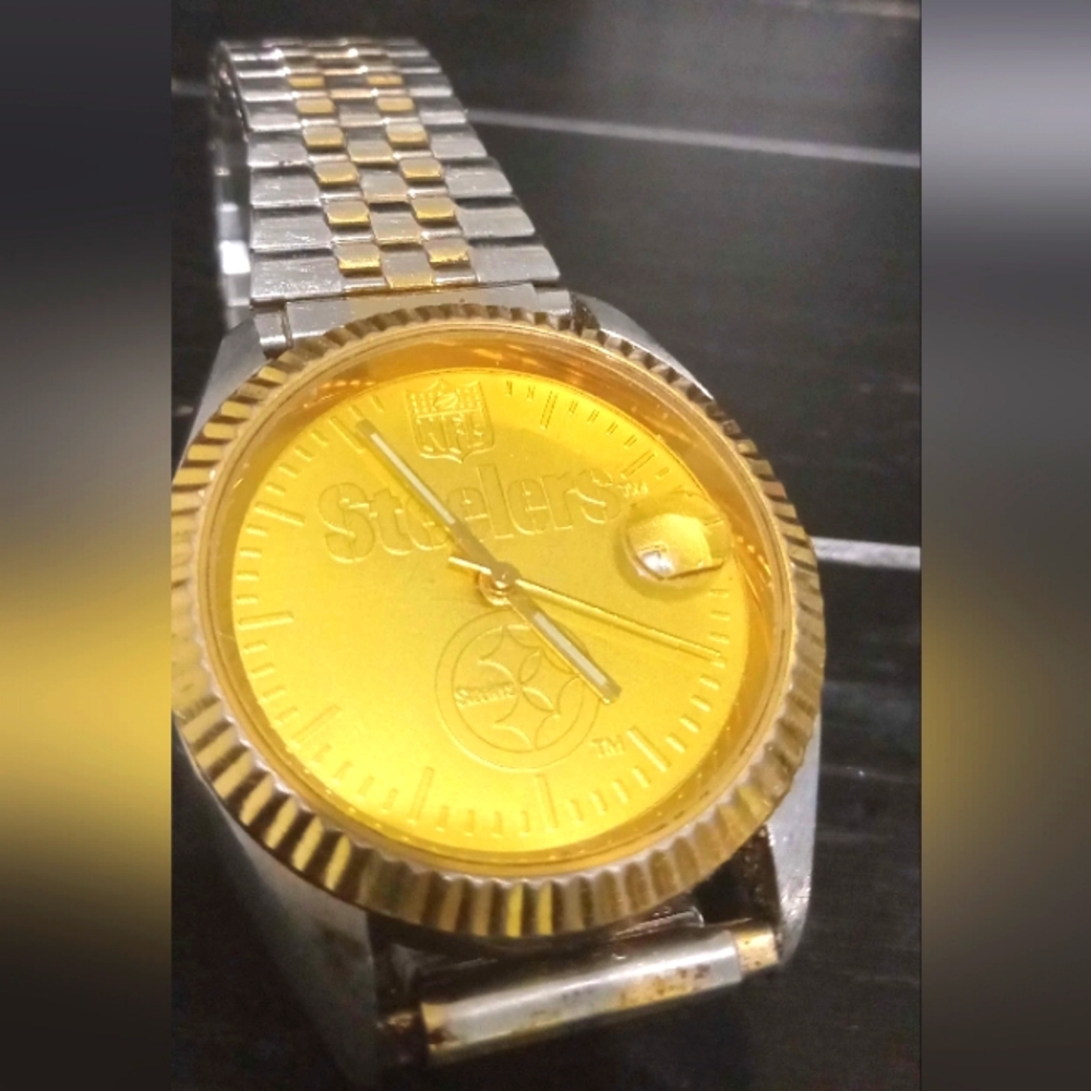 Gold and Silver Plated Steelers Watch